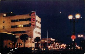 Los Angeles California CBS Studios Night 1940s Roberts C214 Postcard 24-8152