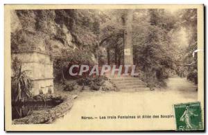 Old Postcard Nerac Les Trois Fontaines and Alles of Sighs