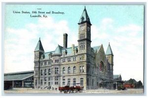 Union Station Depot 10th Street And Broadway Louisville Kentucky KY Postcard