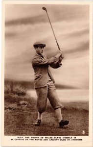 PC ROYALTY H.R.H. PRINCE OF WALES ST. ANDREWS FANTASY HUMOR GOLF SPORT (a32928)