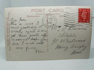 Family Enjoying a Picnic at Beachy Head Lighthouse Eastbourne RP Postcard 1939