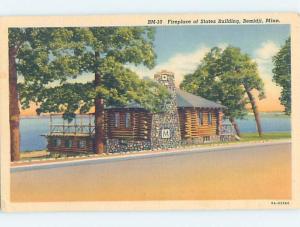 Unused Linen FIREPLACE OF THE STATES BUILDING Bemidji Minnesota MN G1073