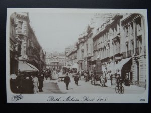 Somerset 2 x BATH MILSOM STREET & COLONNADE Reproduction Postcard c1901 by Frith