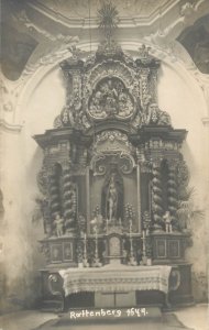 Austria Rattenberg church altar photo postcard