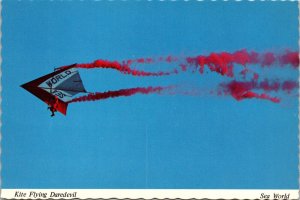 Delta Kite Flying Daredevil Oceanarium Sea World San Diego Postcard