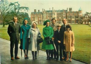 Royalty postcard royal family at Sandringham 1977