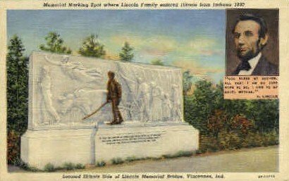 Lincoln Memorial Marking - Vincennes, Indiana IN