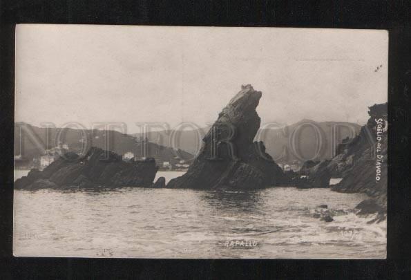 067752 ITALY Rapallo Scoglio del Diavolo Vintage PC