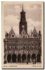 Old Postcard Saint Quentin L Hotel de Ville