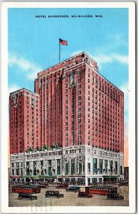 1935 Hotel Schroeder Milwaukee Wisconsin WI Room Hostelry Posted Postcard