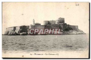 Old Postcard Marseille on Chateau d'If