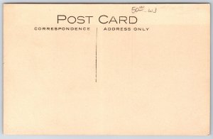 Milford Indiana~Actual Trolley E Side of Main St~Henry Erick Grocery~Barber RPPC