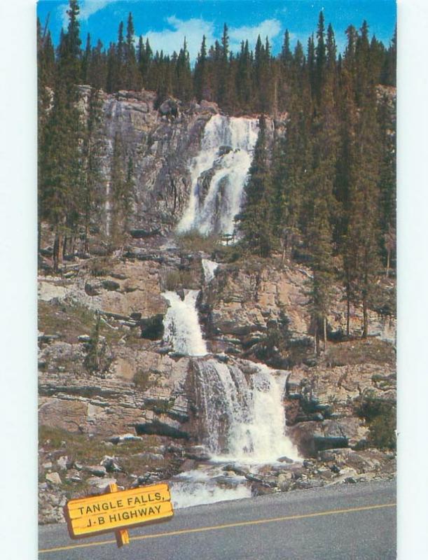 Unused Pre-1980 WATERFALL SCENE Jasper National Park Alberta AB E4227