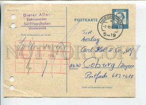 449655 GERMANY 1964 year Nordhofen real posted POSTAL stationery postcard