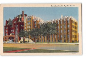 Topeka Kansas KS Postcard 1930-1950 Santa Fe Hospital