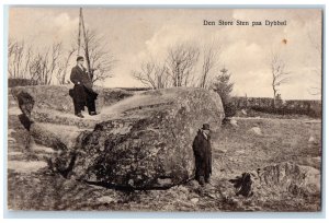 c1910 The Great Stone at Dybbol South Jutland Denmark Antique Postcard