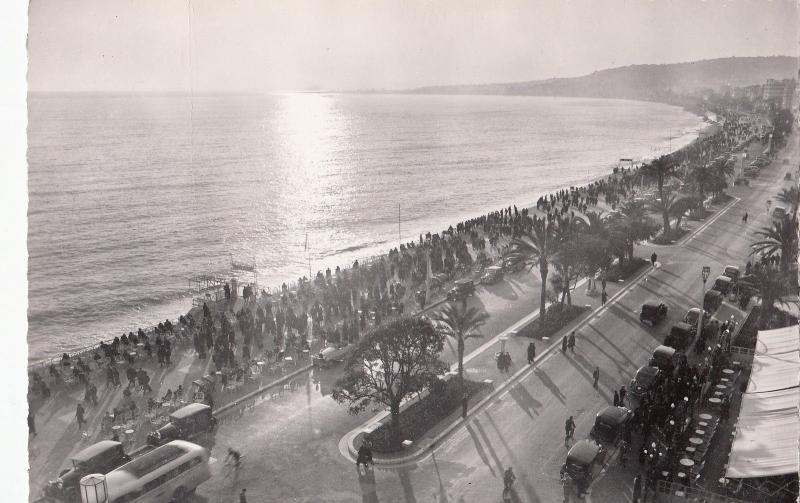 BF13102 nice coucher de soleil sur la promenade   france front/back image