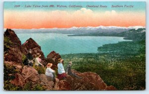 LAKE TAHOE, CA California ~ View of LAKE From MT. WATSON c1910s  Postcard