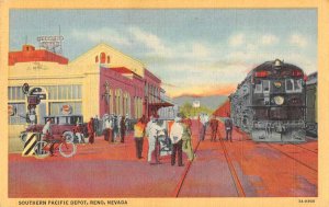 Reno Nevada Southern Pacific Depot Vintage Postcard AA9314