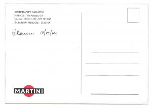 Ristorante Sabatini Firenze Florence Restaurant Postcard