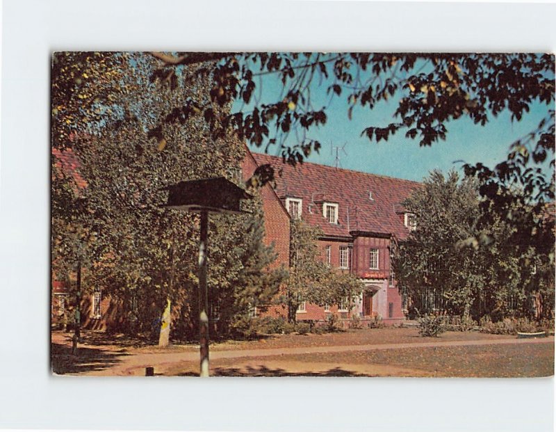 Postcard Apartment Building Grade School Boys Town Nebraska USA