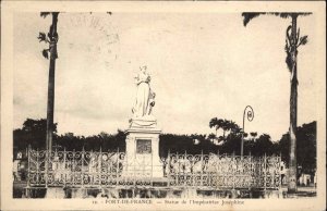 Martinique Fort De France Josephine Statue Used c1930s Postcard