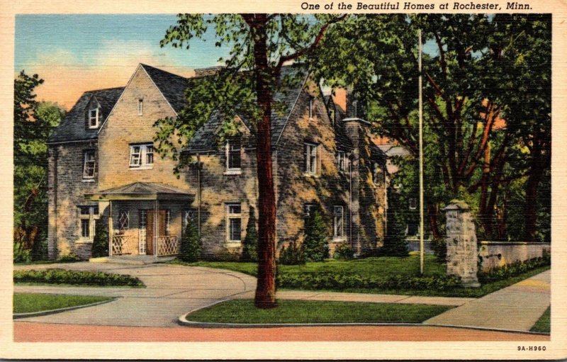 Minnesota Rochester One Of The Beautiful Homes 1943 Curteich