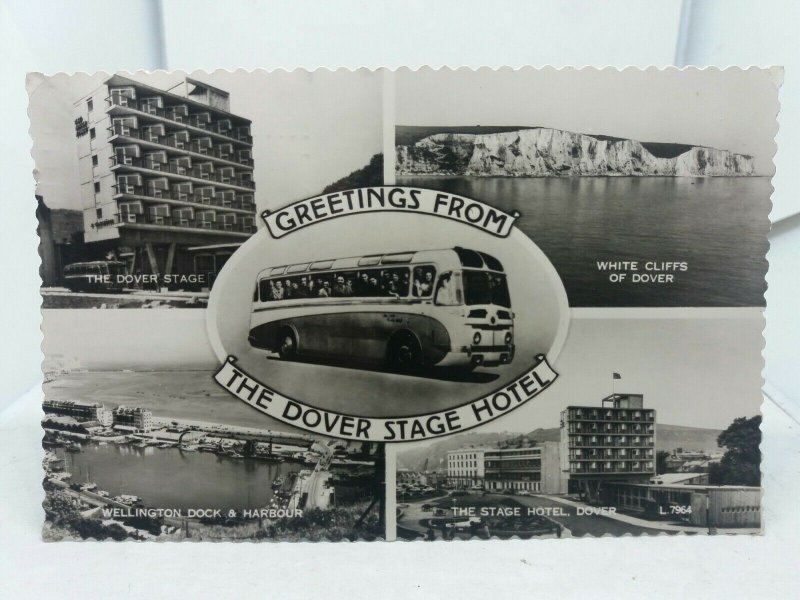 Vintage Rp  Multiview Postcard The Dover Stage Hotel & Coach Real Photo 1960