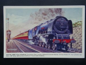 LMS London Midland Scottish Railway LOCO No.46257 CITY OF SALFORD - Old Postcard