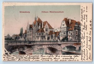 Bas Rhin Grand Est France Postcard Strasbourg Girls' High School 1904 Posted