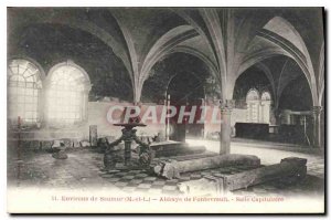 Old Postcard Environs de Saumur M and L Abbaye Fontevrault Hall Chapterhouse