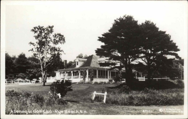 Rye Beach New Hampshire NH Abenaqui Golf Club Real Photo Vintage Postcard