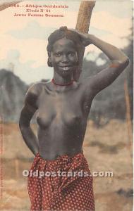 Jeune Femme Soussou African Nude Unused 
