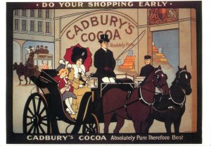 Cadbury`s Cocoa advertising poster postcard