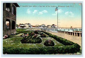 c1910 A Beautiful Lawn Within Breakers Wildwood Crest New Jersey NJ Postcard 