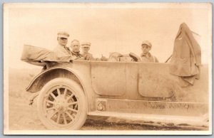 c1910 RPPC Real Photo Postcard Western Automobile Men In Car likely Washington