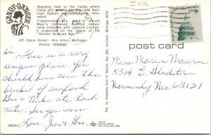 Ann Arbor MI Michigan  GANDY DANCER RESTAURANT VIEWS  ca1960's Roadside Postcard