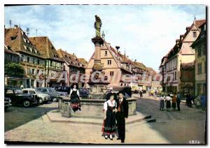 Modern Postcard The market square Obernai
