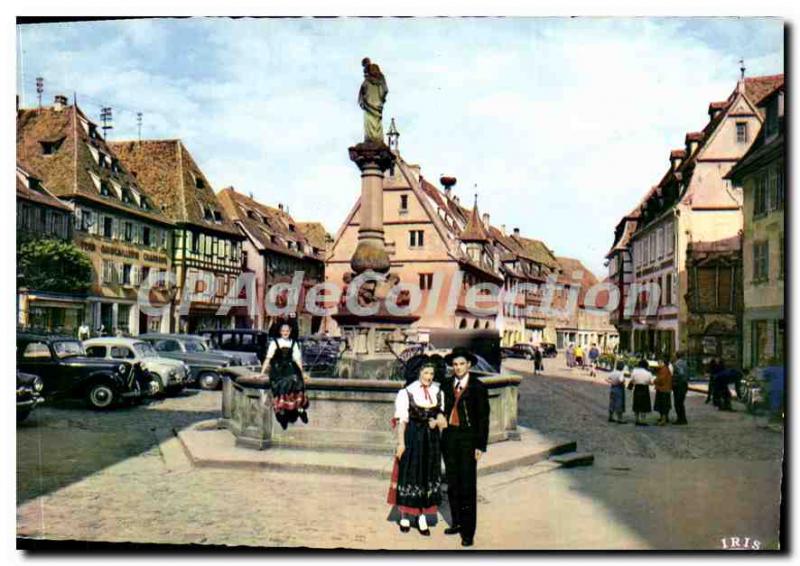 Modern Postcard The market square Obernai