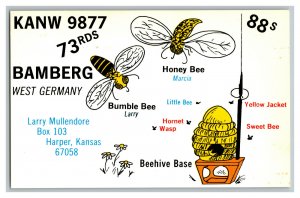 Postcard QSL Radio Card From Bamberg West Germany KANW 9877 