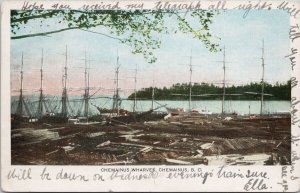 Chemainus Wharves Chemainus BC Boats Vancouver Island c1907 Postcard H61