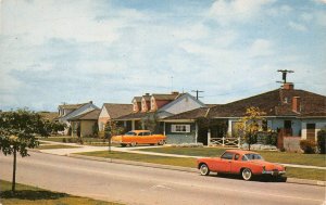 Lakewood California Residential Area, Photochrome Vintage Postcard U8412