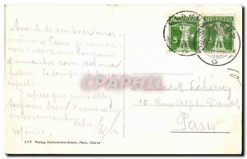 Old Postcard Galrus put Glärnisch Switzerland