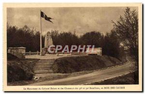 Old Postcard The monument of colonel and fighter of the 56 and 59th battalion...