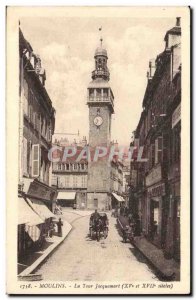 Moulins Old Postcard Tower Jacquemart