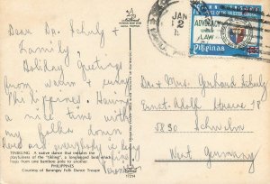 Postcard Philippines ethnic types and scenes Tinikling native dance