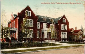 Regina SK Assiniboia Club Victoria Avenue c1913 Postcard G71 *as is