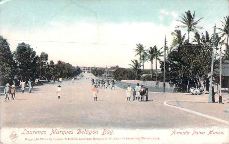 Mozambique - Lourenço Marques - Delagoa Bay, Avenida Paiva Manso (cad 1912 s...
