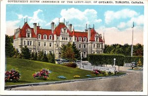 VINTAGE POSTCARD RESIDENCE OF THE LIEUTENANT-GOVERNOR OF ONTARIO CANADA c. 1925