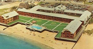 Postcard Aerial View of The Soundings Waterfront Resort, Dennis Port, MA. Q6